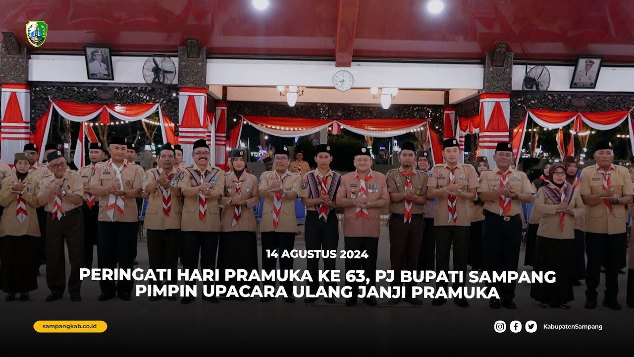 Pj. Bupati Sampang, Rudi Arifiyanto, S.Sos., M.A., M.S.E., Turut Serta Memperingati Hari Pramuka ke-63 dalam Upacara Peringatan Hari Pramuka Provinsi Jawa Timur di Gedung Negara Grahadi, Surabaya